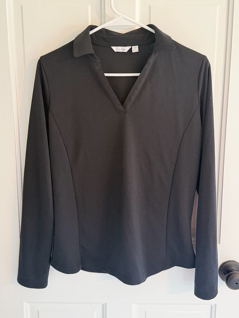 Lady Hagen Black Long Sleeve Golf Polo Performance Top Women’s Medium‎